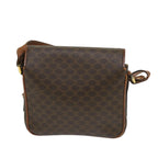 CELINE Macadam Canvas Shoulder Bag PVC Leather Brown  ar10469