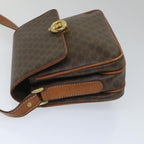 CELINE Macadam Canvas Shoulder Bag PVC Leather Brown  ar10469