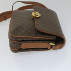 CELINE Macadam Canvas Shoulder Bag PVC Leather Brown  ar10469