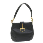 CELINE Shoulder Bag Leather Black  ar10477