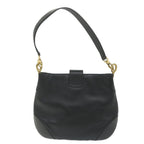 CELINE Shoulder Bag Leather Black  ar10477