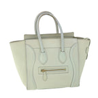 CELINE Luggage Hand Bag Leather Beige  ar10492