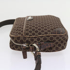CELINE Macadam Canvas Shoulder Bag Brown Auth ar10533B