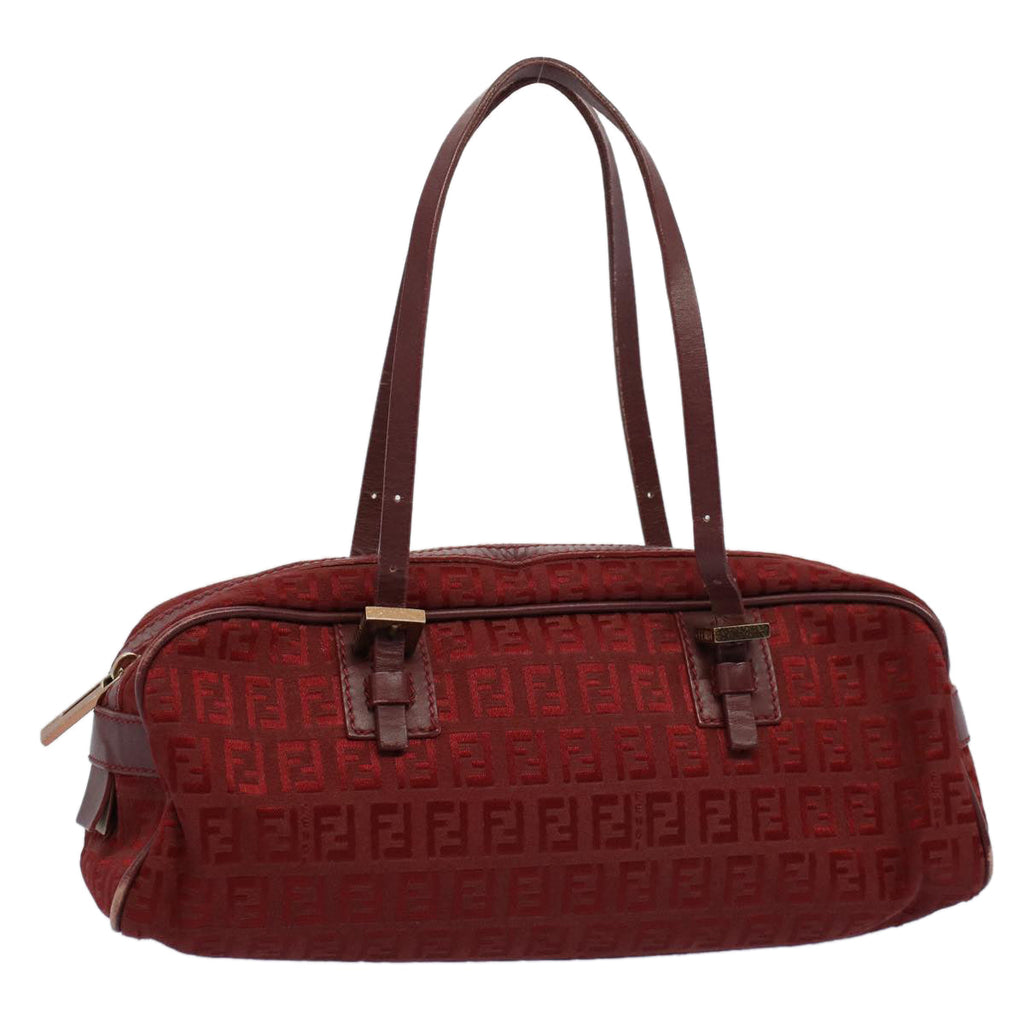 FENDI Zucchino Canvas Hand Bag Redar10594B