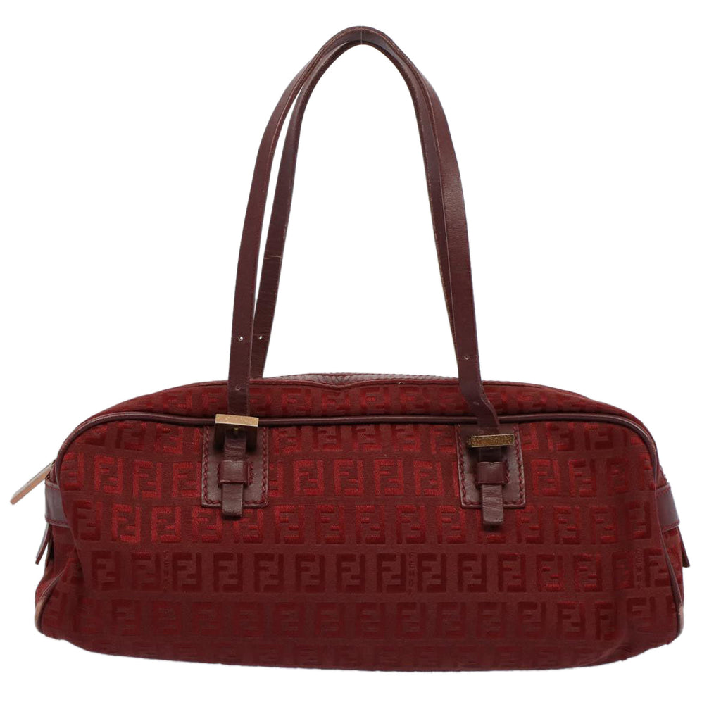 FENDI Zucchino Canvas Hand Bag Redar10594B