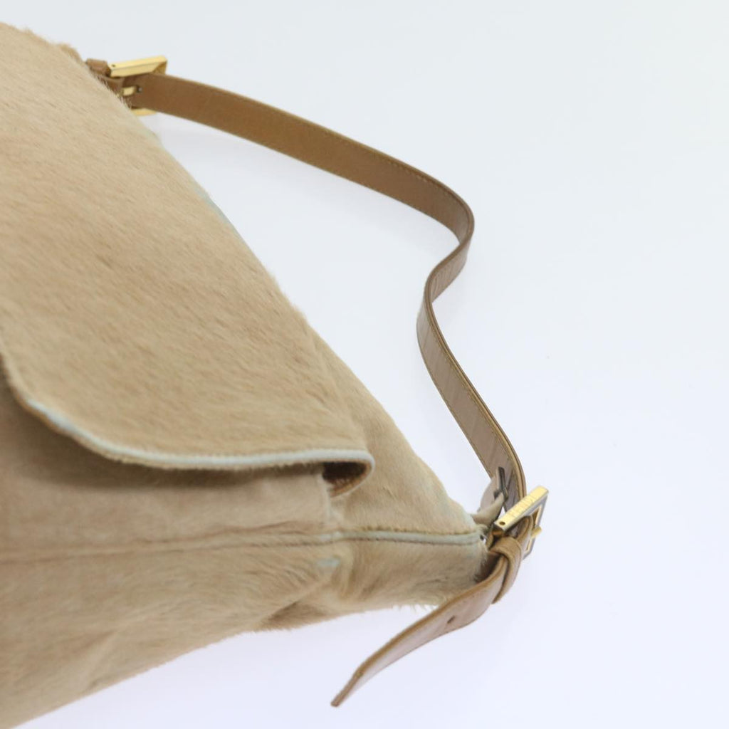 FENDI Mamma Baguette Shoulder Bag Harako leather Beigear10608B