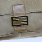 FENDI Mamma Baguette Shoulder Bag Harako leather Beigear10608B