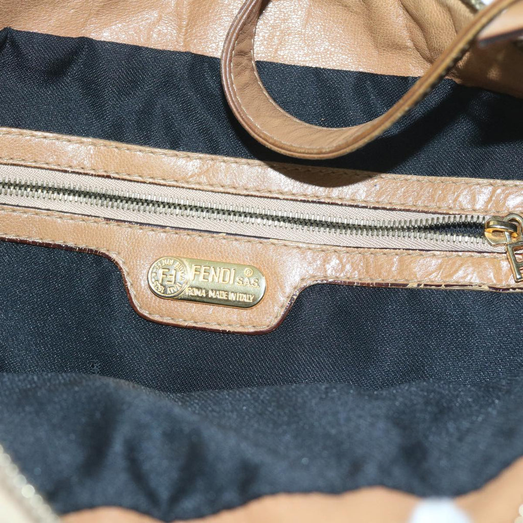 FENDI Mamma Baguette Shoulder Bag Harako leather Beigear10608B