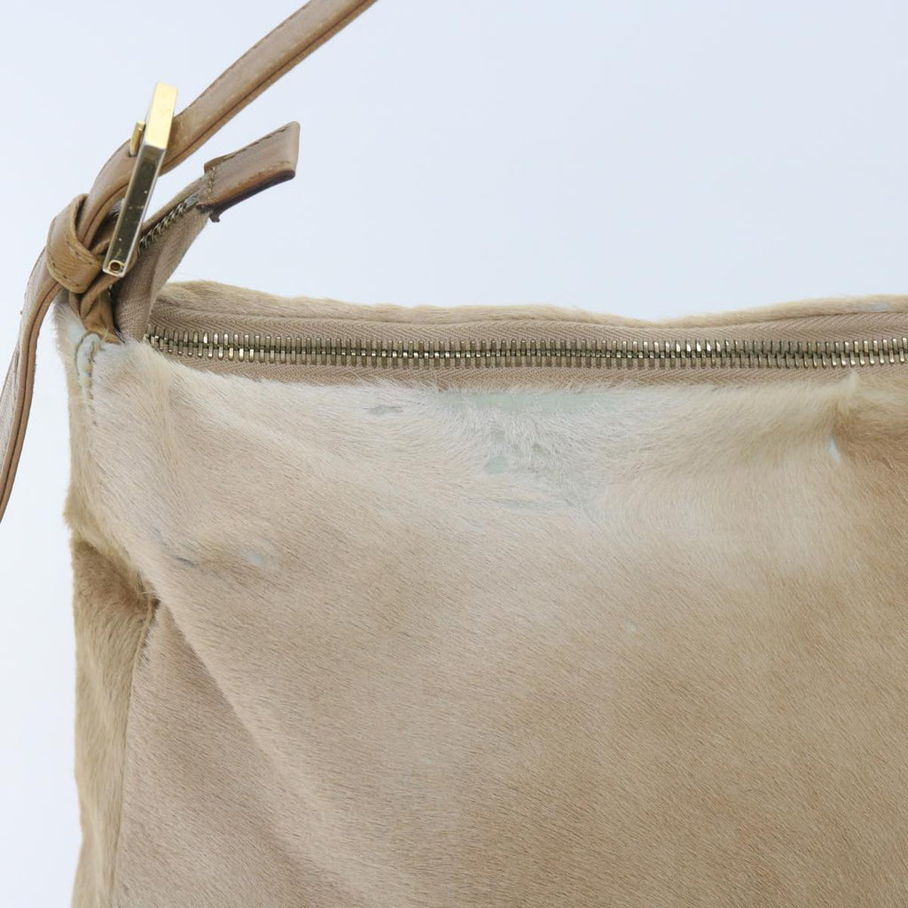 FENDI Mamma Baguette Shoulder Bag Harako leather Beigear10608B