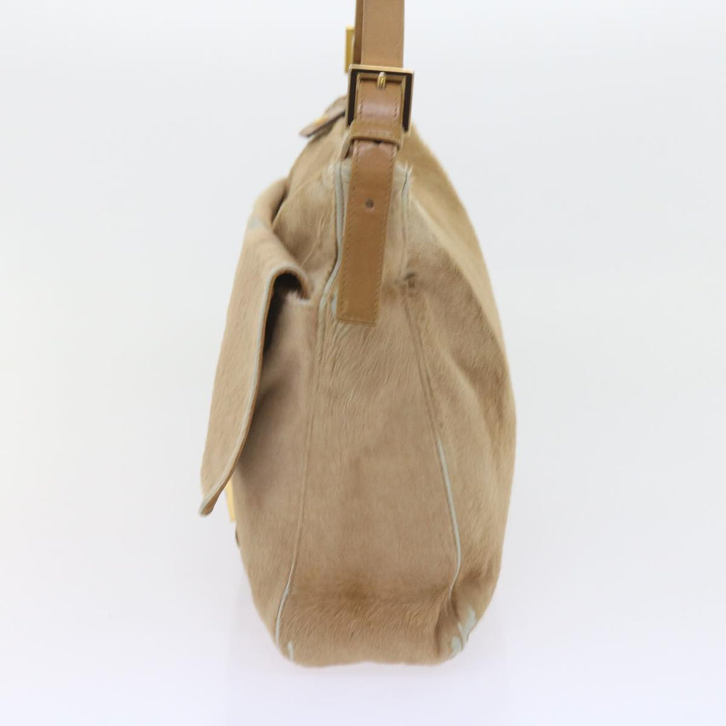 FENDI Mamma Baguette Shoulder Bag Harako leather Beigear10608B