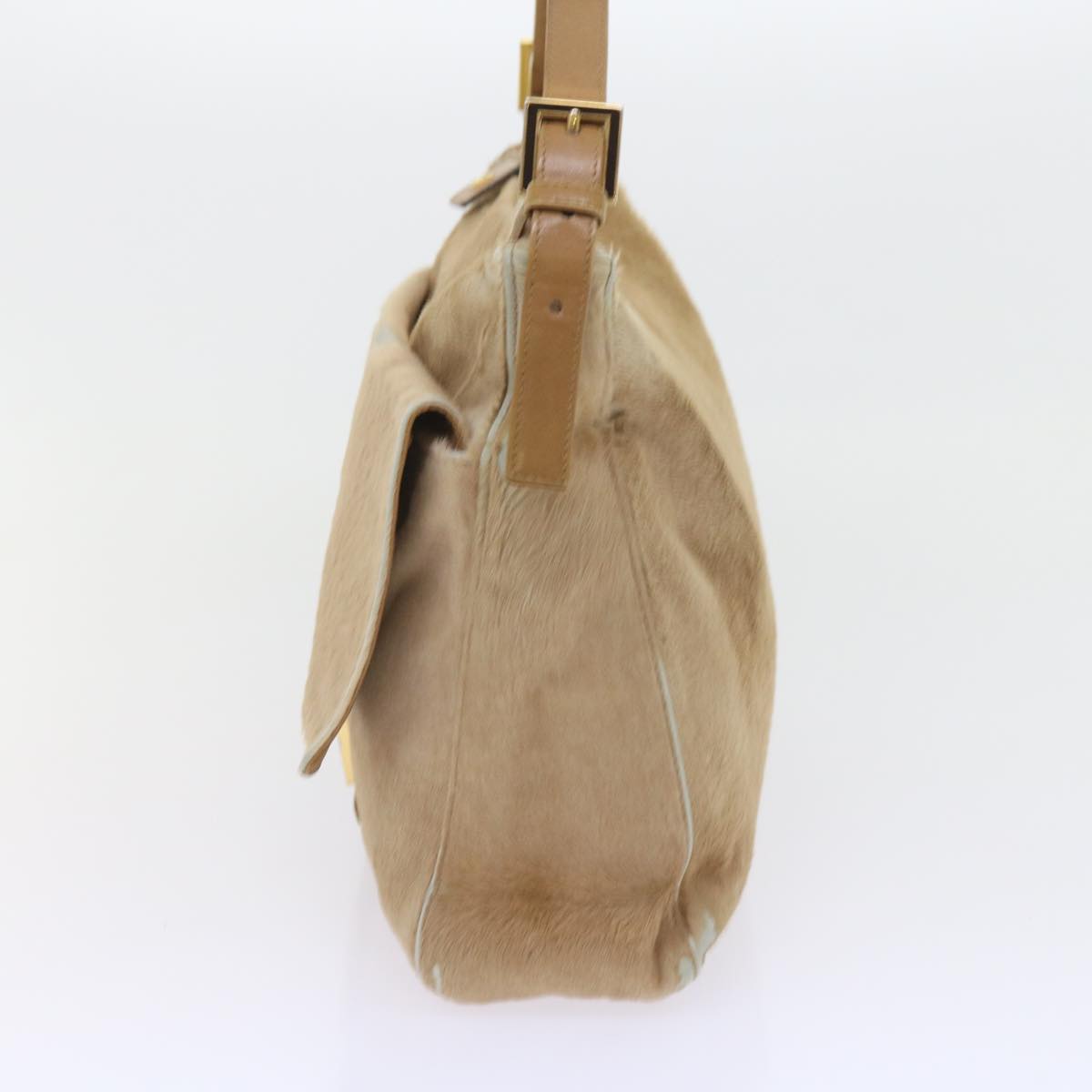 FENDI Mamma Baguette Shoulder Bag Harako leather Beigear10608B