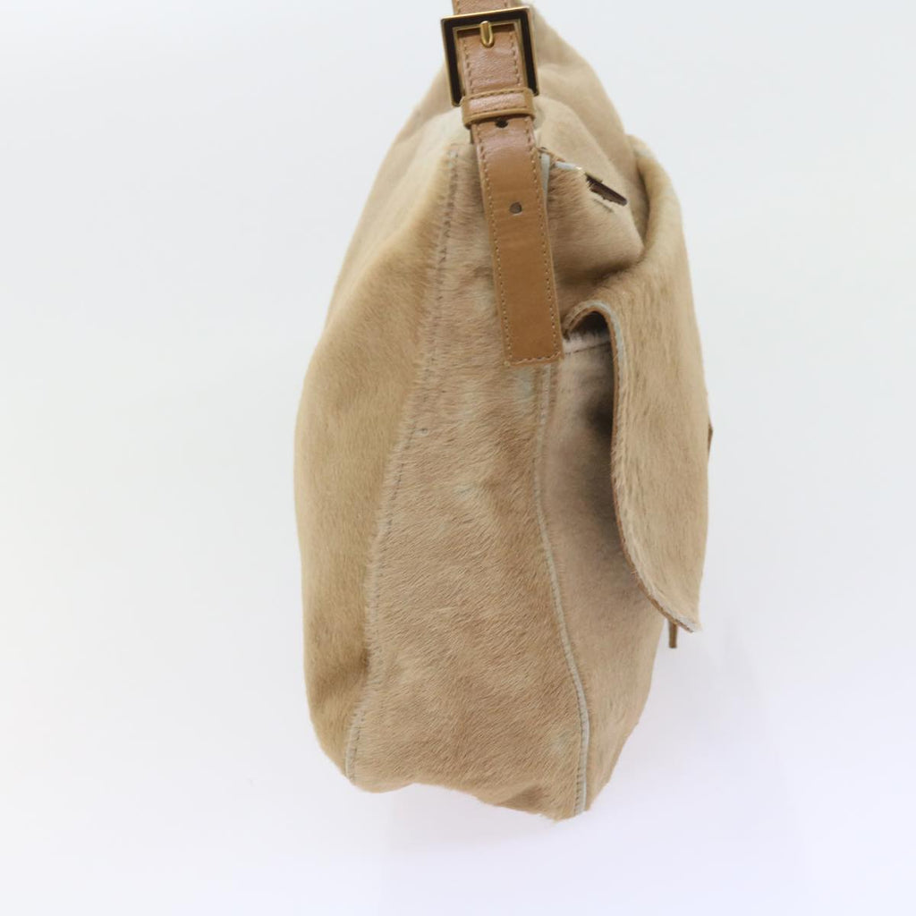 FENDI Mamma Baguette Shoulder Bag Harako leather Beigear10608B