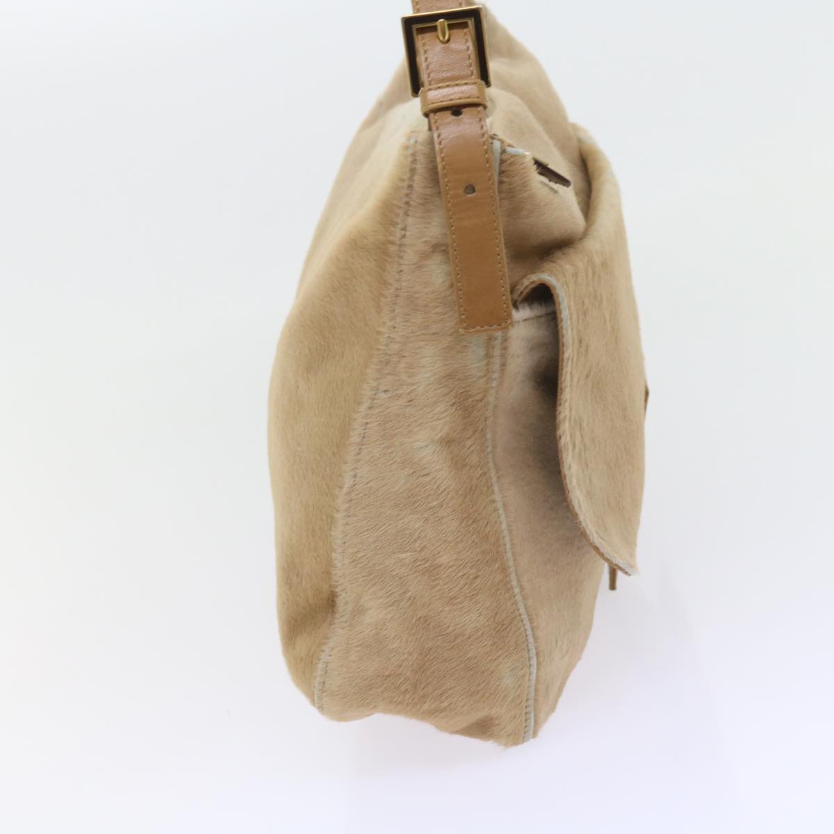 FENDI Mamma Baguette Shoulder Bag Harako leather Beigear10608B