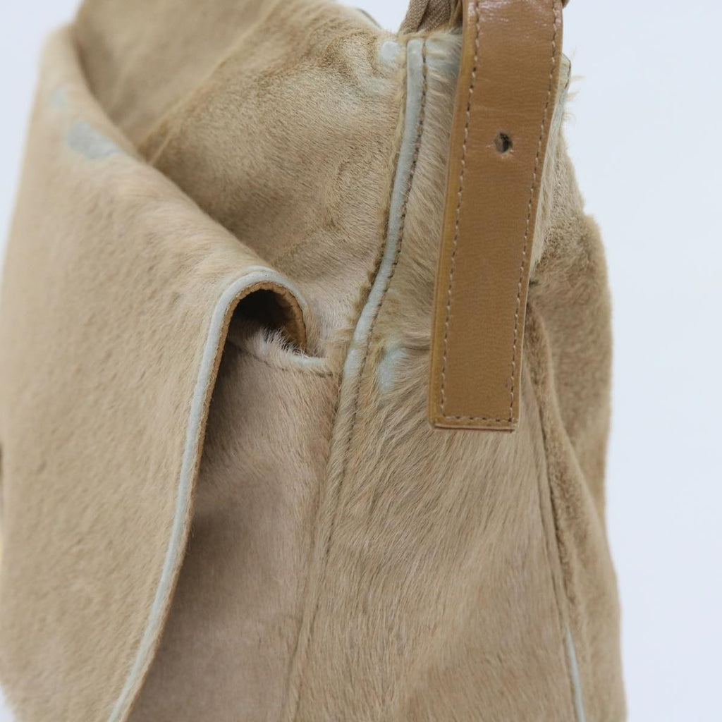 FENDI Mamma Baguette Shoulder Bag Harako leather Beigear10608B