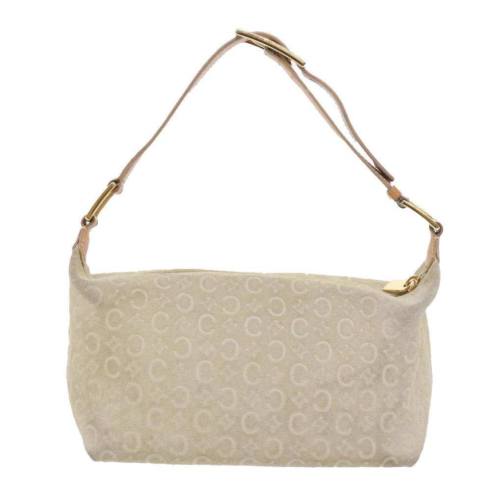 CELINE C Macadam Canvas Shoulder Bag Beige  ar10626B