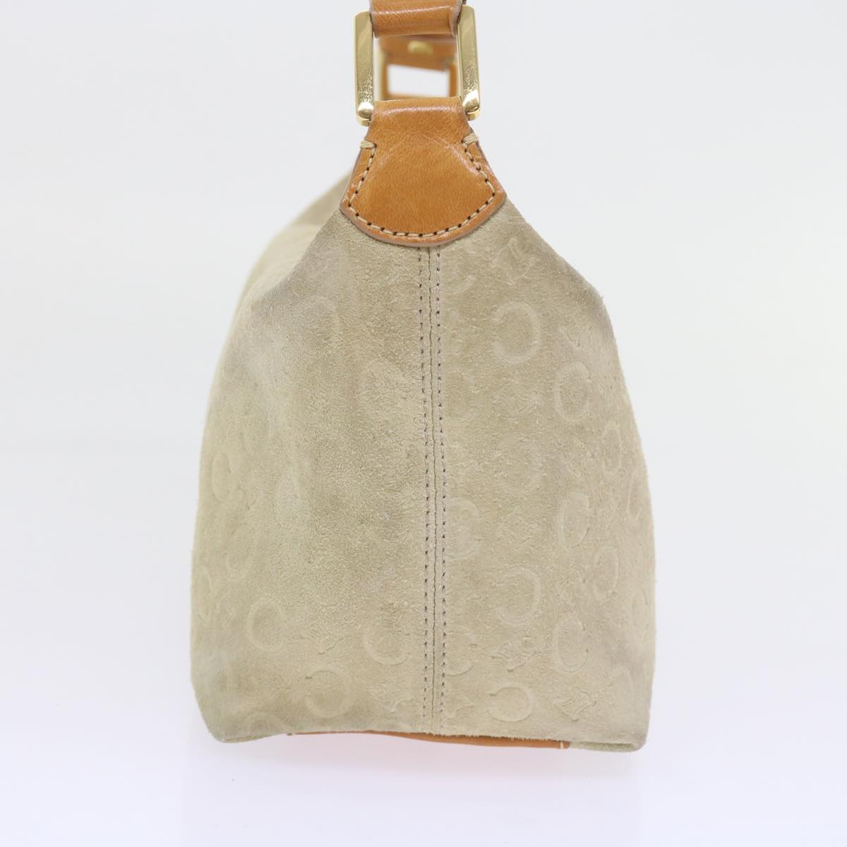 CELINE C Macadam Canvas Shoulder Bag Beige  ar10626B