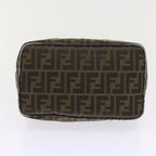 FENDI Zucca Canvas Hand Bag Black Brown 2111 26348 088ar10671