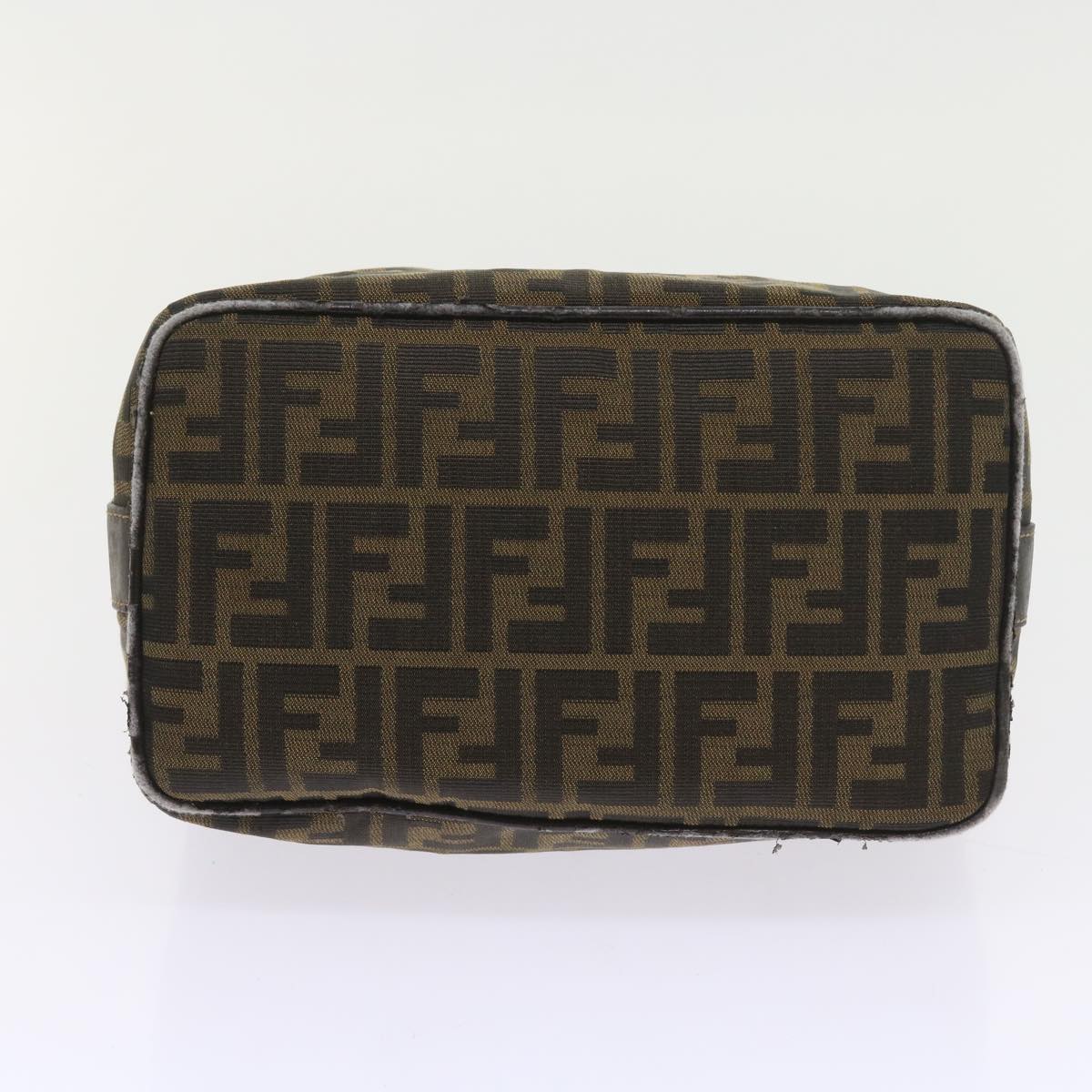 FENDI Zucca Canvas Hand Bag Black Brown 2111 26348 088ar10671