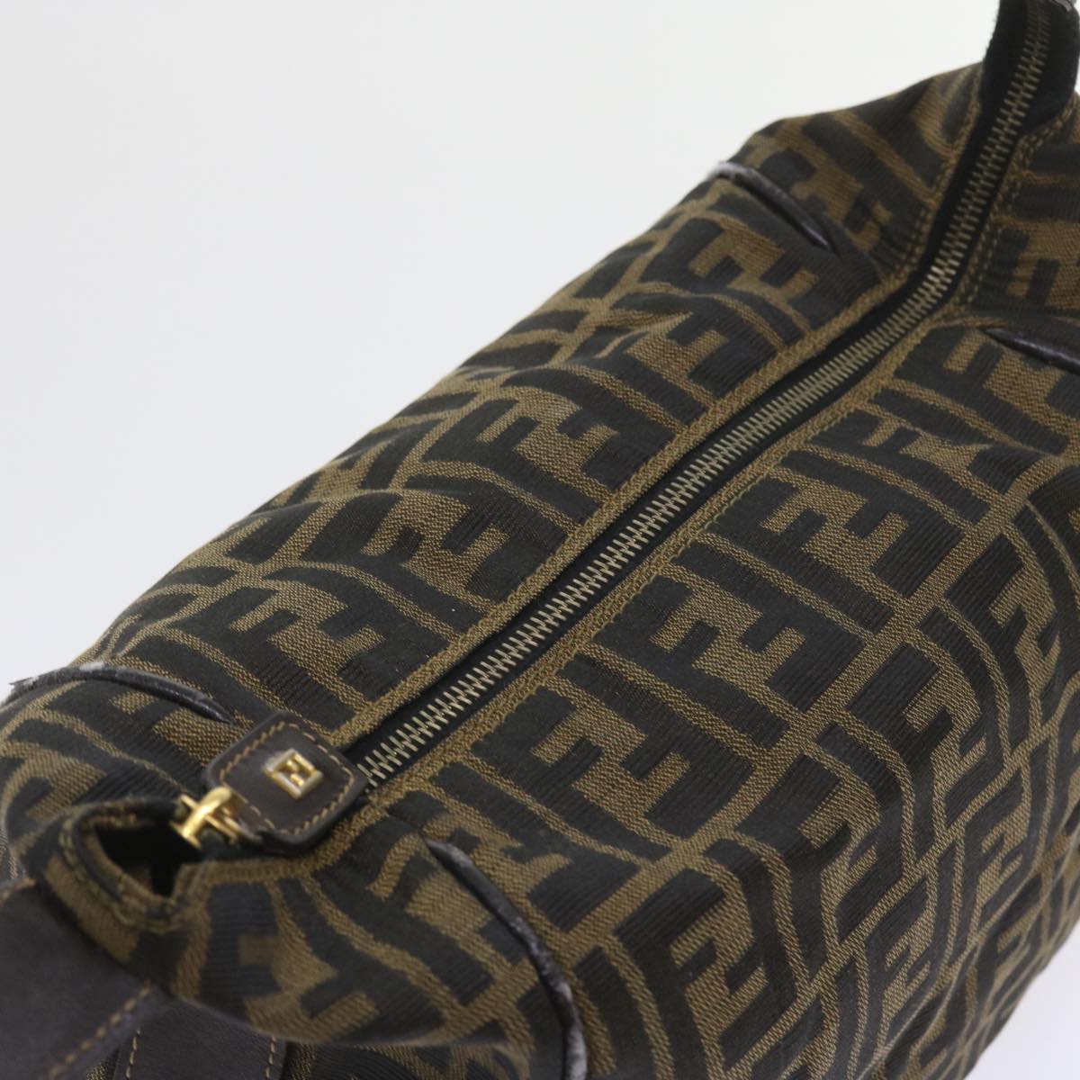 FENDI Zucca Canvas Hand Bag Black Brown 2111 26348 088ar10671
