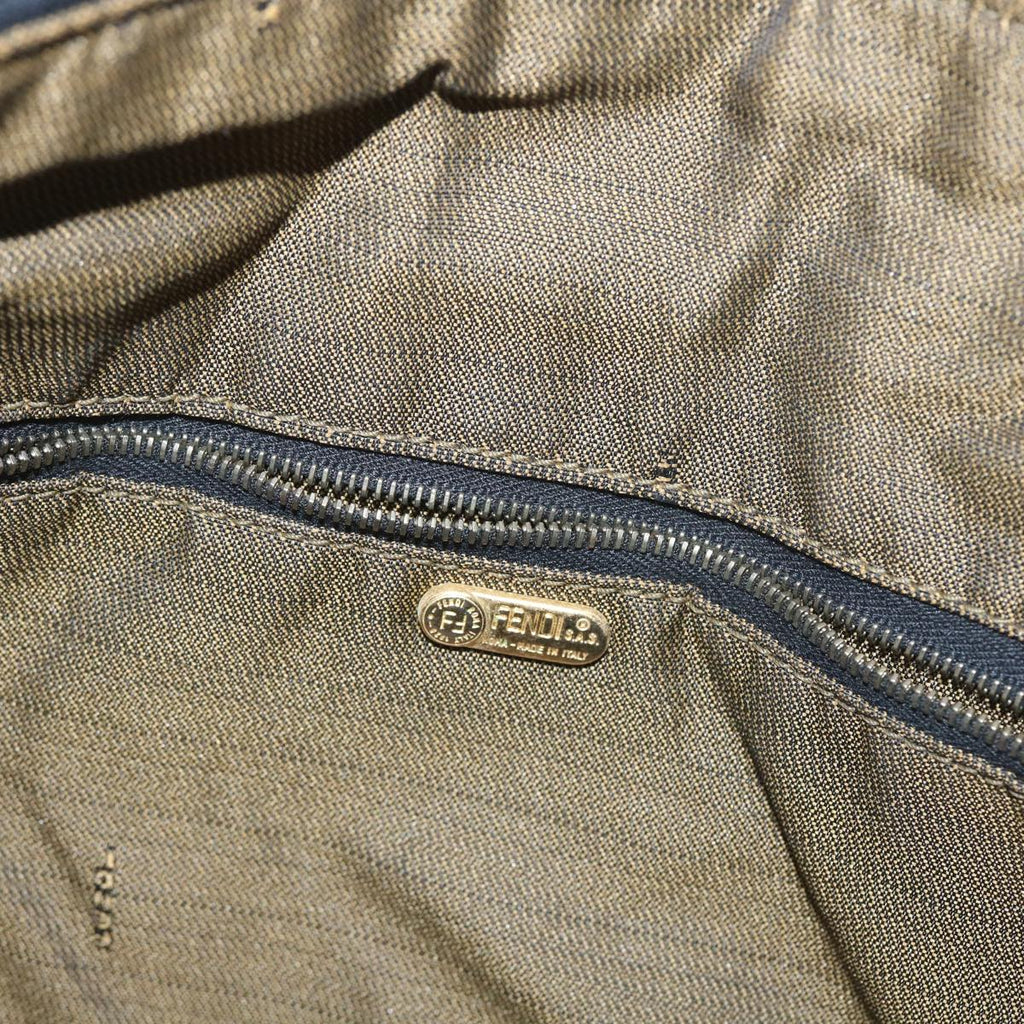 FENDI Zucca Canvas Hand Bag Black Brown 2111 26348 088ar10671