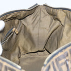 FENDI Zucca Canvas Hand Bag Black Brown 2111 26348 088ar10671