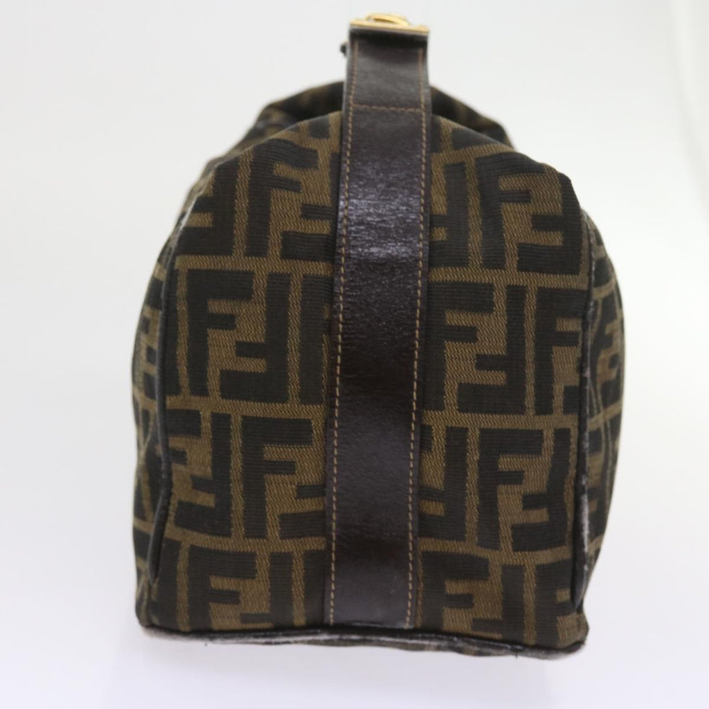 FENDI Zucca Canvas Hand Bag Black Brown 2111 26348 088ar10671