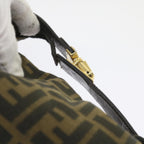 FENDI Zucca Canvas Hand Bag Black Brown 2111 26348 088ar10671