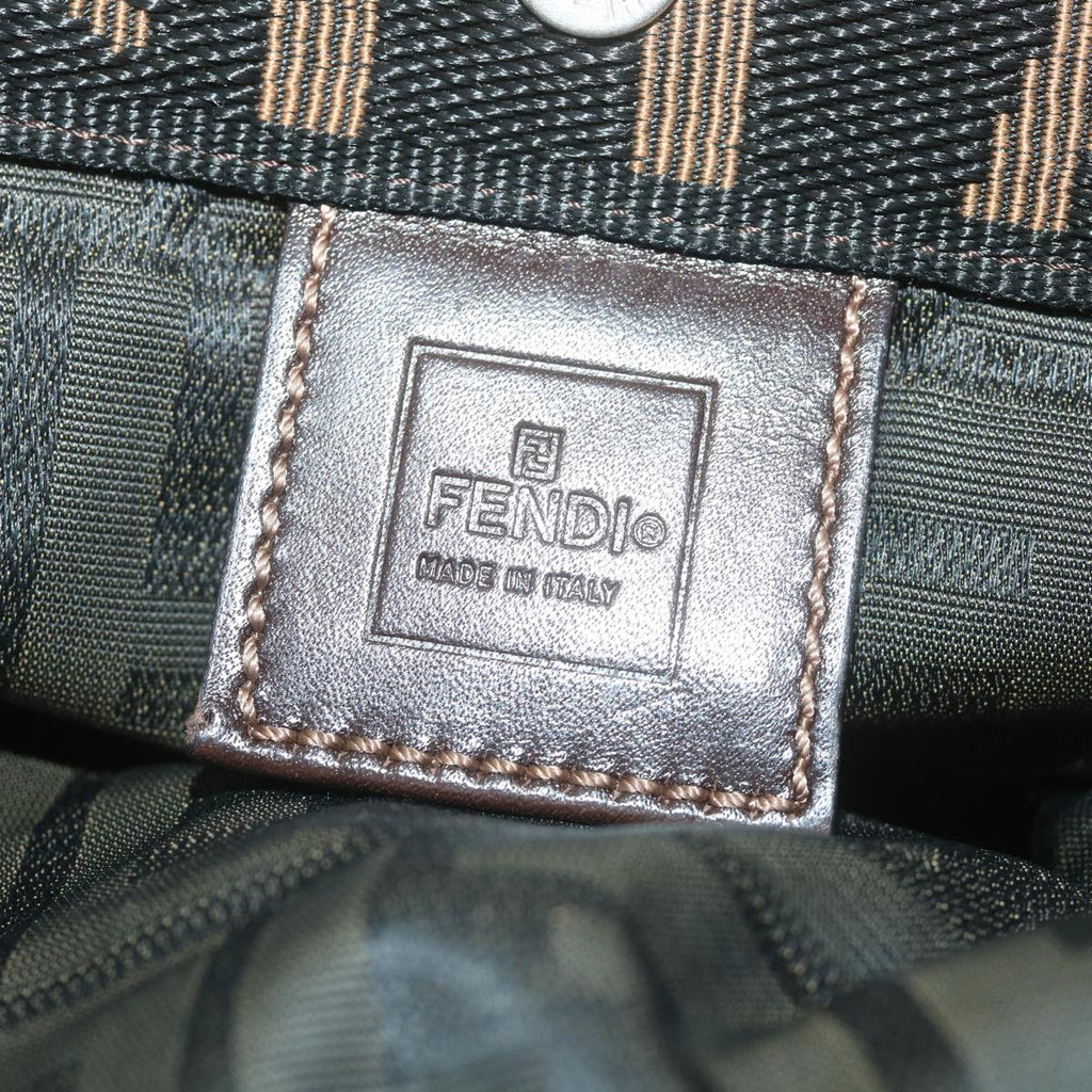 FENDI Zucca Canvas Hand Bag Black Brown 2321 26555 098ar10692