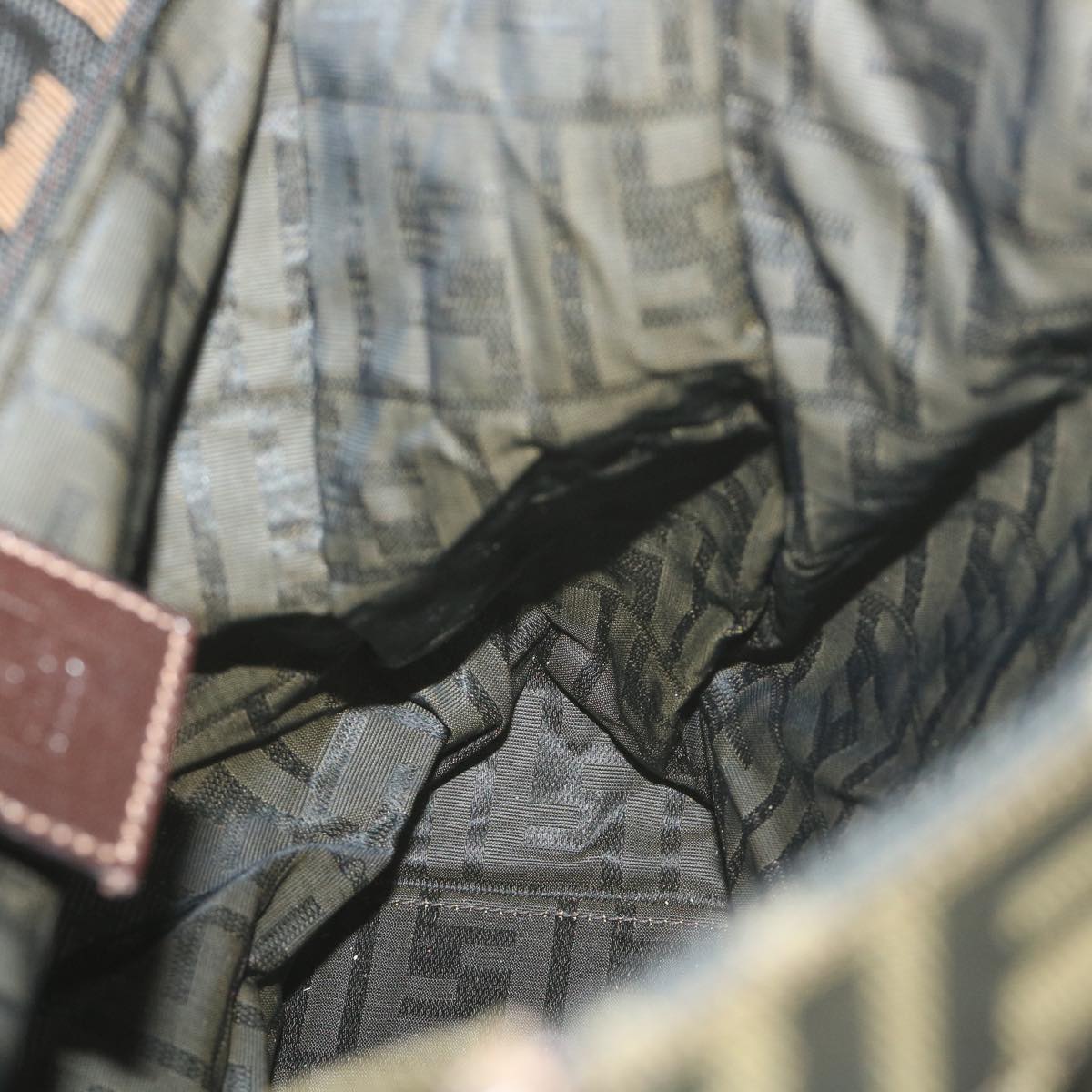 FENDI Zucca Canvas Hand Bag Black Brown 2321 26555 098ar10692