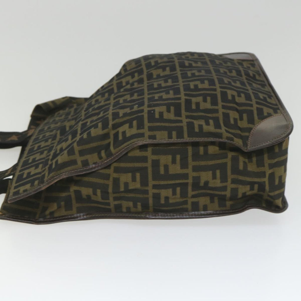 FENDI Zucca Canvas Hand Bag Black Brown 2321 26555 098ar10692