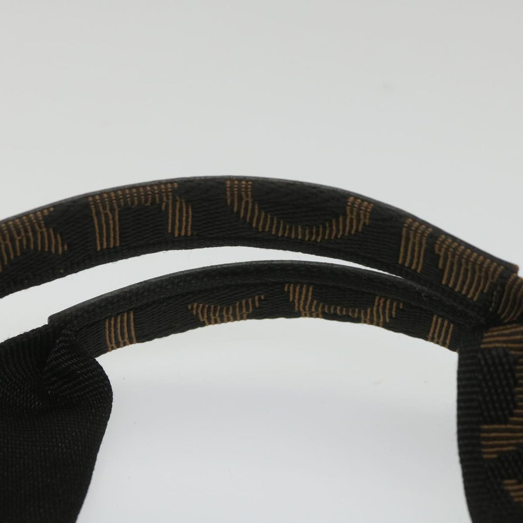 FENDI Zucca Canvas Hand Bag Black Brown 2321 26555 098ar10692