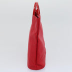 CELINE Circle Hand Bag Nylon Red  ar10732