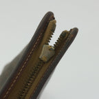 CELINE Macadam Canvas Clutch Bag PVC Leather 2Set Brown  ar10787