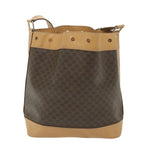 CELINE Macadam Canvas Shoulder Bag PVC Leather Brown  ar10788