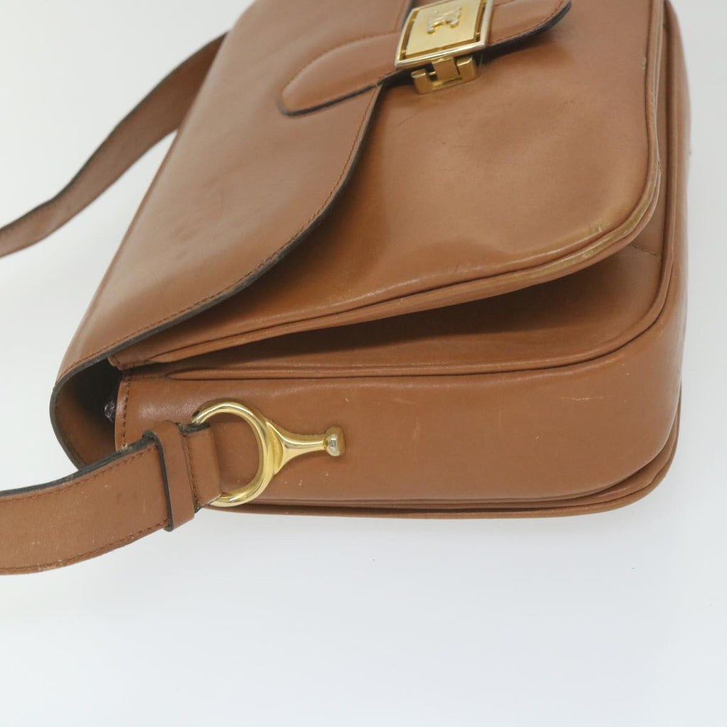 CELINE Shoulder Bag Leather Brown  ar10831B