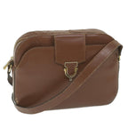 CELINE Shoulder Bag Leather Brown  ar10843B