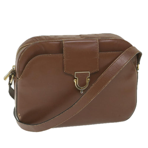 CELINE Shoulder Bag Leather Brown  ar10843B