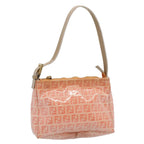 FENDI Zucchino Canvas Shoulder Bag Orange 010 26810 018ar10855B