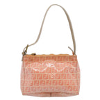 FENDI Zucchino Canvas Shoulder Bag Orange 010 26810 018ar10855B