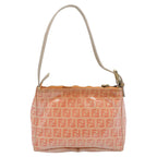 FENDI Zucchino Canvas Shoulder Bag Orange 010 26810 018ar10855B
