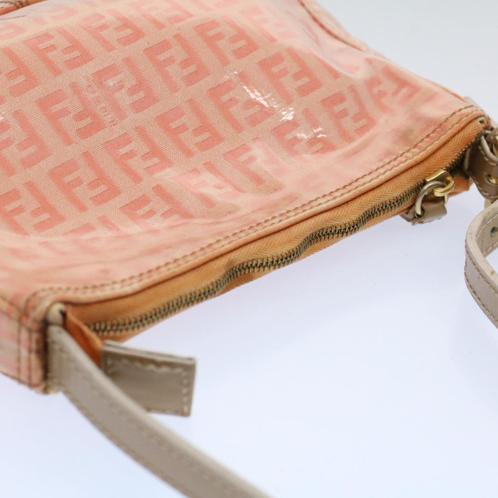 FENDI Zucchino Canvas Shoulder Bag Orange 010 26810 018ar10855B