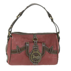 CELINE Shoulder Bag Harako leather Red  ar10857B