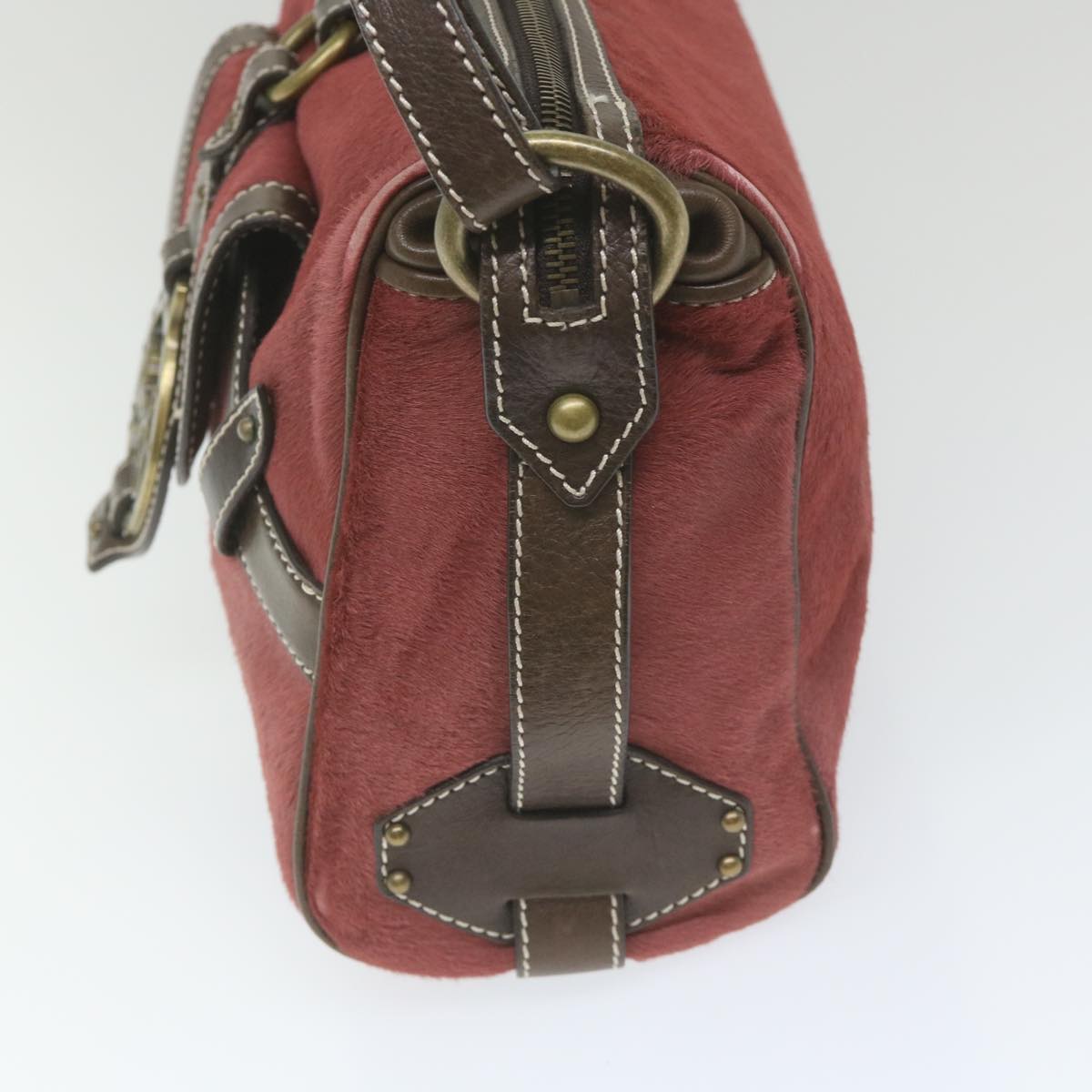 CELINE Shoulder Bag Harako leather Red  ar10857B