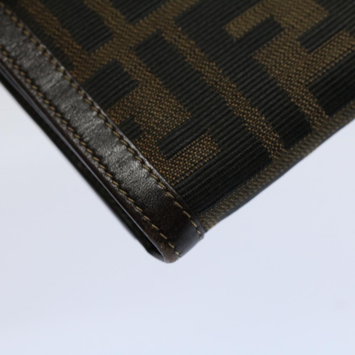 FENDI Zucca Canvas Wallet Black Brown 2266 31052 088ar10887