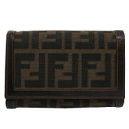 FENDI Zucca Canvas Wallet Black Brown 2266 31052 088ar10887