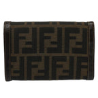 FENDI Zucca Canvas Wallet Black Brown 2266 31052 088ar10887