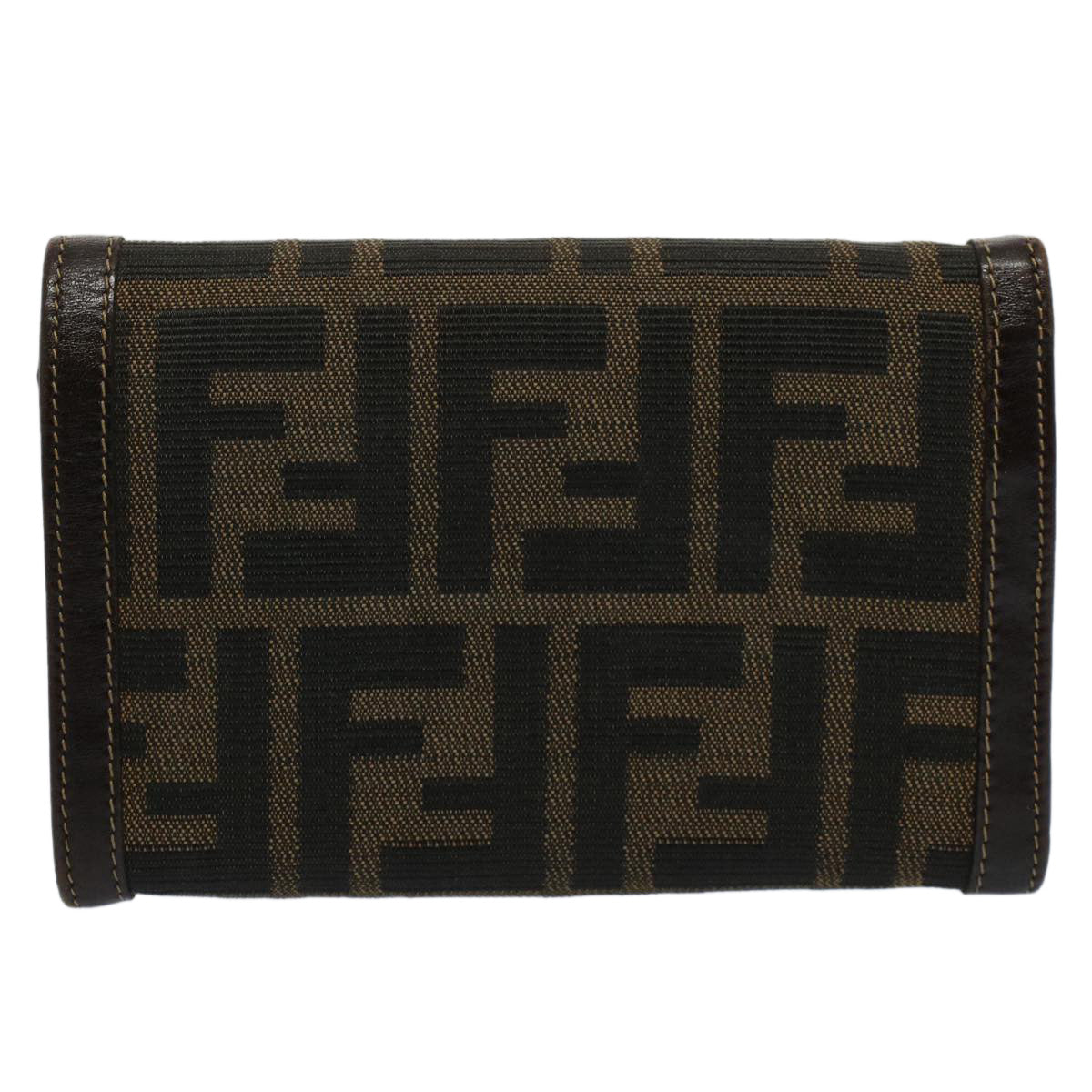 FENDI Zucca Canvas Wallet Black Brown 2266 31052 088ar10887
