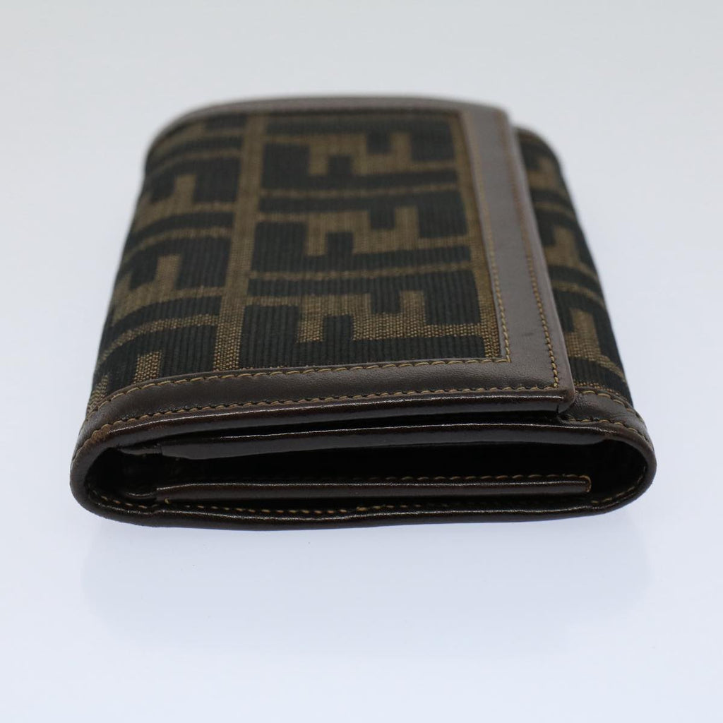FENDI Zucca Canvas Wallet Black Brown 2266 31052 088ar10887