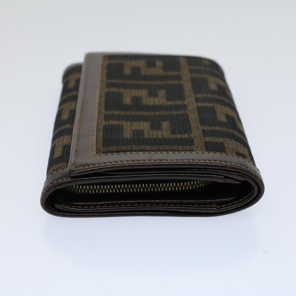 FENDI Zucca Canvas Wallet Black Brown 2266 31052 088ar10887