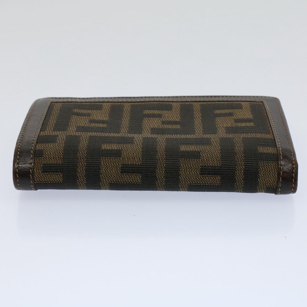 FENDI Zucca Canvas Wallet Black Brown 2266 31052 088ar10887